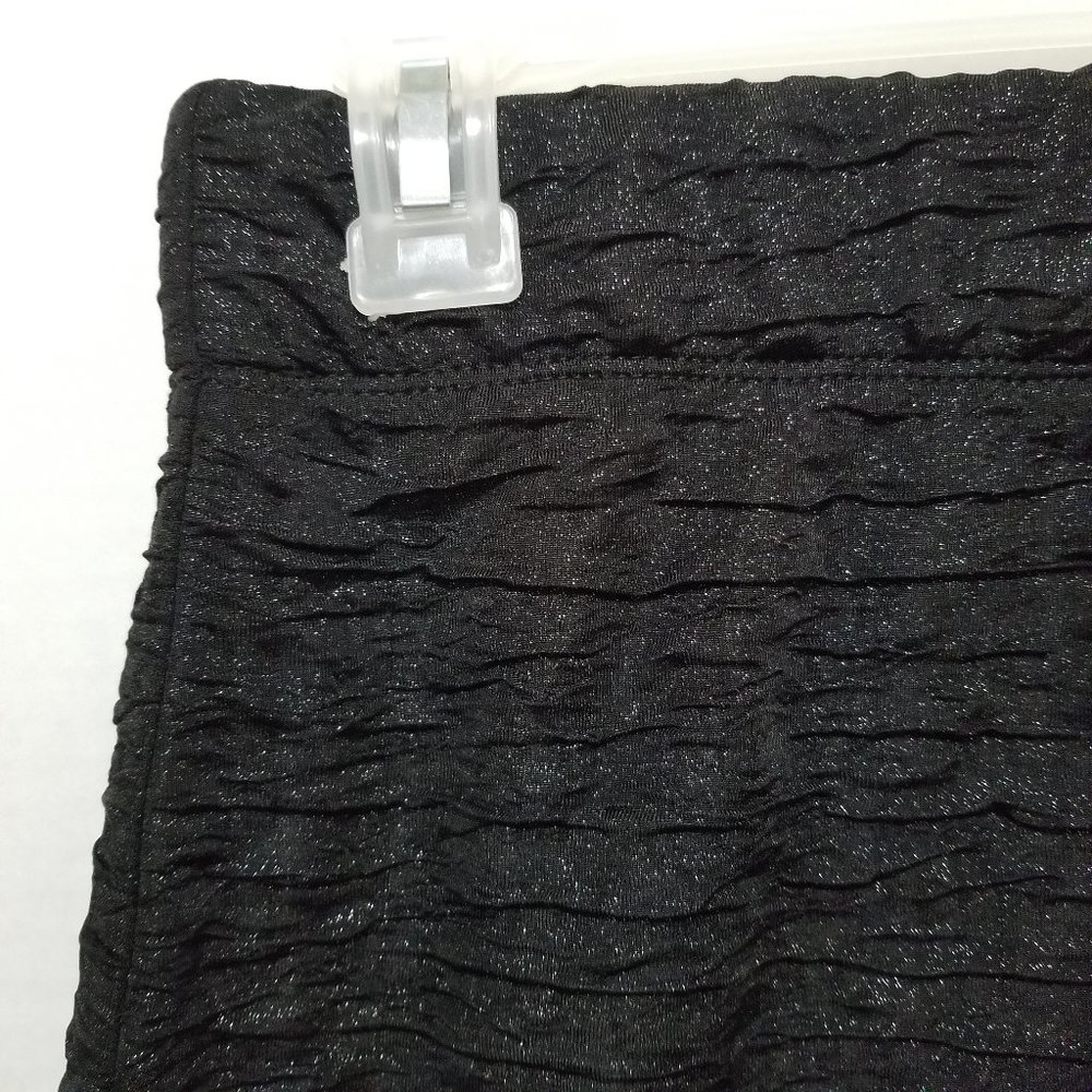 Nollie skirt Medium glittery metallic weave textured elastic pull on waist lined - Picture 3 of 13